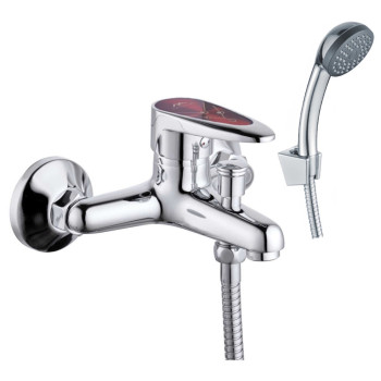 Смеситель для ванны FASHUN A3050RED, хром/красный