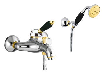 Смеситель для ванны Fiore IMPERIAL BLACK 89CO5104, хром/золото