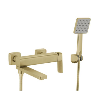 Смеситель для ванны Fmark FS8724-22C, матовое золото