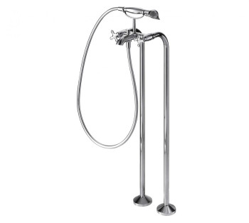 Смеситель для ванны напольный Bravat Summer Rain F677111C-B, хром