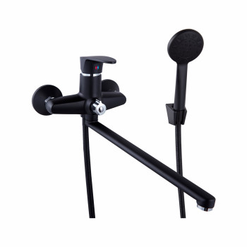 Смеситель для ванны PLstart PL2205-7, чёрный