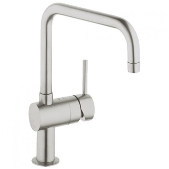 Смеситель GROHE MINTA (арт.32488DC0) для кухни, высокий U-излив, нержав.сталь