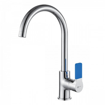 Смеситель Lemark Aura LM0605C для кухни с высоким поворотным изливом, хром