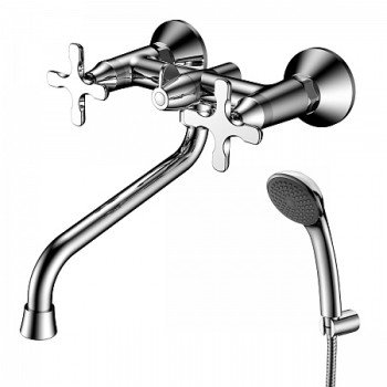 Смеситель Lemark Duetto LM5751C универсальный с круглым поворотным изливом 350 мм, хром