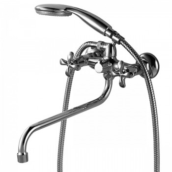 Смеситель Lemark Flora LM0151C универсальный, с круглым изливом 320мм, дивертор с кер. пласт., хром