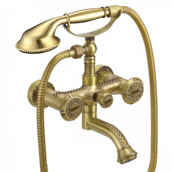 Смеситель Lemark Jasmine LM6614B для ванны с коротким поворотным изливом, бронза