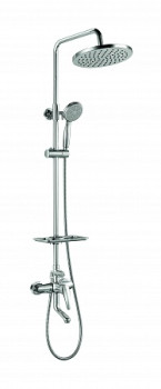 Смеситель Lemark Linara LM0462C для ванны и душа с верхней душевой лейкой "Тропический дождь"