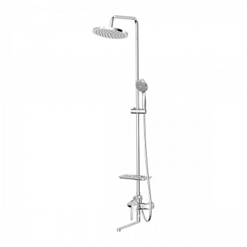 Смеситель Lemark Linara LM0462CF для ванны и душа с верхней душевой лейкой "Тропический дождь"