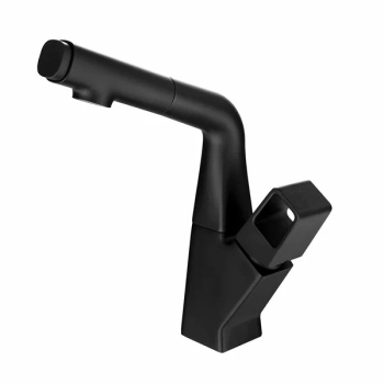 Смеситель Lemark Soul LM6008BL для умывальника/кухни с вытяжным изливом, черный
