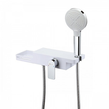 Смеситель Lemark Unibox LM6903CW для душа, хром-белый