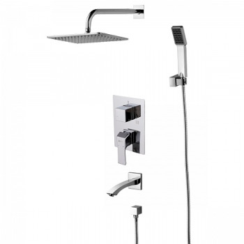 Смеситель Lemark Unit LM4522C для ванны и душа встраиваемый с дополнительной 1-функц. лейкой, хром