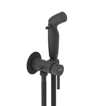 Смеситель, монтируемый в стену, с гигиеническим душем и держателем