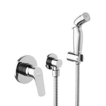 Смеситель, монтируемый в стену с гигиеническим душем