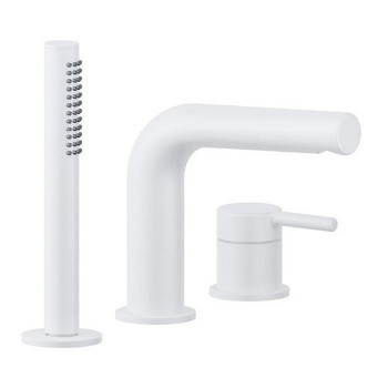 Смеситель на борт ванны EXCELLENT Pi AREX.1234WH (белый мат)