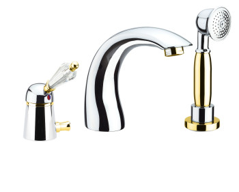 Смеситель на борт ванны Fiore IMPERIAL-SKY  (SWAROVSKI®) 82CO5105, хром/золото
