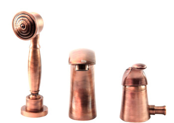 Смеситель на борт ванны Webert Aurora AU850701060, медь