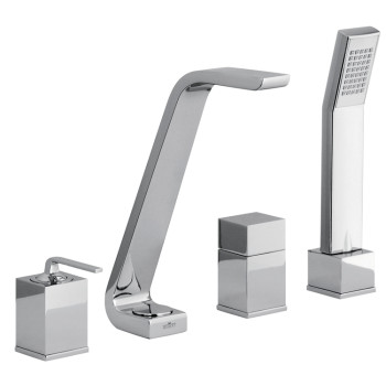 Смеситель на борт ванны Webert Wolo WO850701015, хром