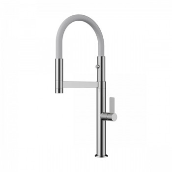 Смеситель OMOIKIRI Osaka-BN-WH латунь/нержавеющая сталь/белый