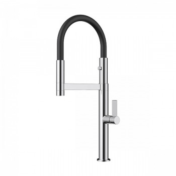 Смеситель OMOIKIRI Osaka-C-BL латунь/хром/черный гибкий шланг