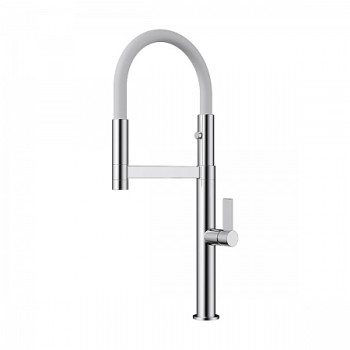 Смеситель OMOIKIRI Osaka C-WH латунь/хром/белый гибкий шланг