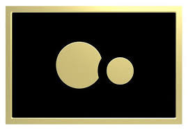 SN 16.721.88..0000 Панель управления SG706 2-х режим. смыва (пластик) Цвет: рамка-полир. сталь/зол