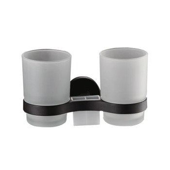 Стакан для ванной комнаты двойной D-Lin D212111, черный