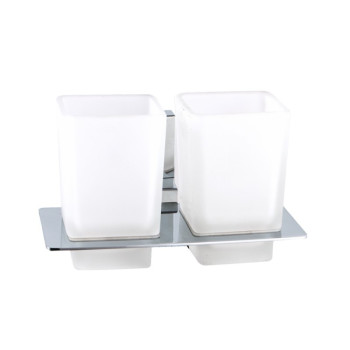 Стакан для ванной комнаты двойной D-Lin D212330, хром