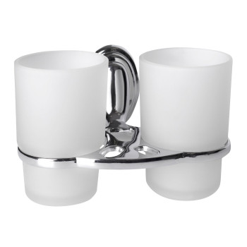 Стакан для ванной комнаты двойной Savol S-003168, хром