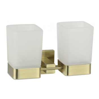 Стакан для ванной комнаты двойной Savol S-06568C, бронза