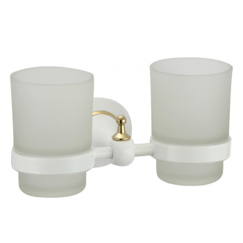 Стакан для ванной комнаты двойной Savol S-06968W, белый