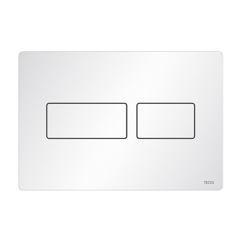 TECEsolid. Панель смыва, металл, белая матовая