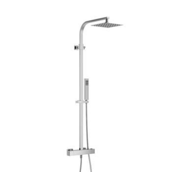 Термостатическая душевая система наружного монтажа EXCELLENT Rain Termo Square ARAC.SY.108CR (хром)