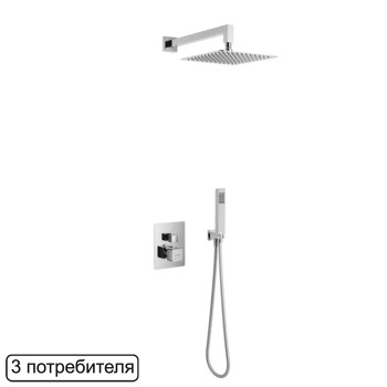 Термостатическая душевая система скрытого монтажа EXCELLENT Keria AREX.SET.2048CR (хром)