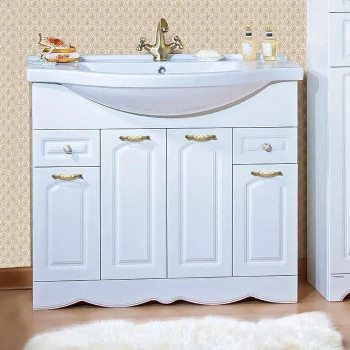 Тумба под раковину напольная Бриклаер АННА белый , 100 см