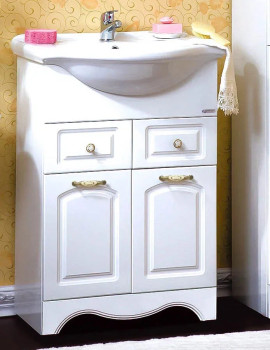 Тумба под раковину напольная Бриклаер АННА белый , 60 см