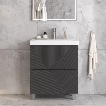 Тумба под раковину напольная Velvex Edge tn.EDG.9696.70.2Y графит, 70 см