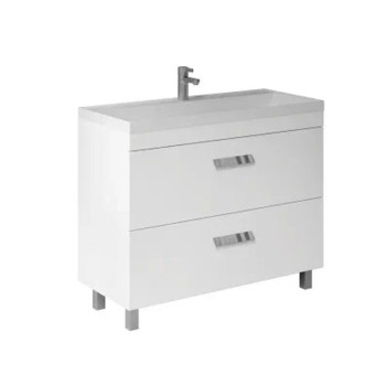 Тумба под раковину напольная Velvex Orlando tn.ORL.CLA.100.2Y белый матовый, 100 см