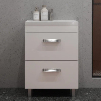 Тумба под раковину напольная Velvex Orlando tn.ORL.CLA.60.2Y белый матовый, 60 см