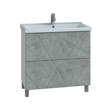Тумба под раковину напольная VIGO Geometry 025 бетон, 80 см