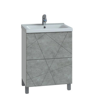 Тумба под раковину напольная VIGO Geometry tn.bsf.GEO.COM.60.2Y бетон, 60 см