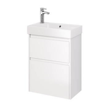 Тумба под раковину подвесная Dreja Slim 55 см, белый