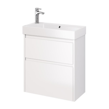Тумба под раковину подвесная Dreja Slim 65 см, белый
