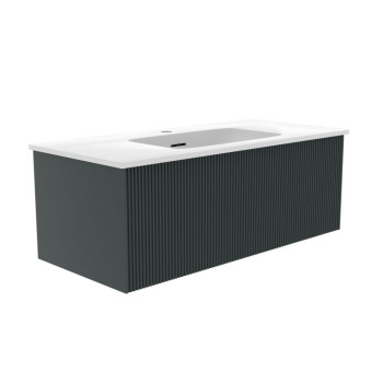 Тумба под раковину подвесная La Fenice Terra FNC-01-TER-G-100, серо-зеленая