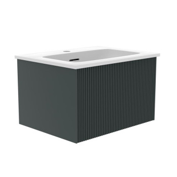Тумба под раковину подвесная La Fenice Terra FNC-01-TER-G-60, серо-зеленая