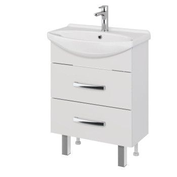 Тумба под раковину подвесная/напольная Dreja Alda 65 см, белый