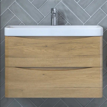 Тумба под раковину подвесная Velvex Clay tp.CLA.9595.80.2Y дуб верона, 80 см