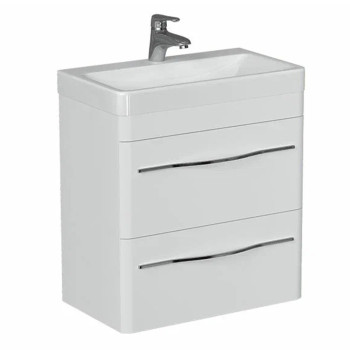 Тумба под раковину подвесная Velvex Jill tp.JIL.9595.60.2Y белый матовый, 60 см