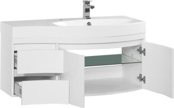 Тумба с раковиной Aquanet Опера 115 R белый (2 дверцы 2 ящика)