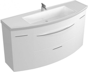 Тумба с раковиной De Aqua Лонг 140 белый