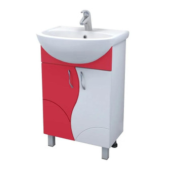 Тумба с раковиной напольная VIGO Alessandro tn.ALE.UYU.55.2D крас, 55 см